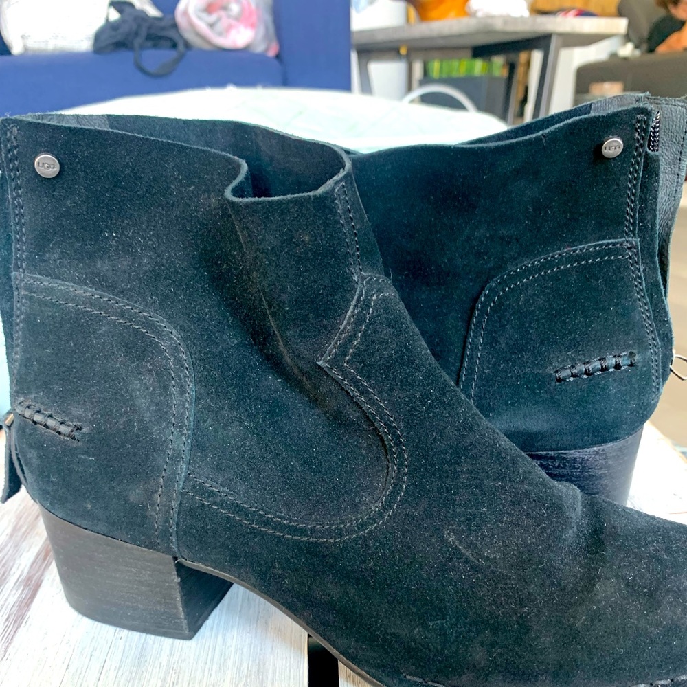 black ankle boots